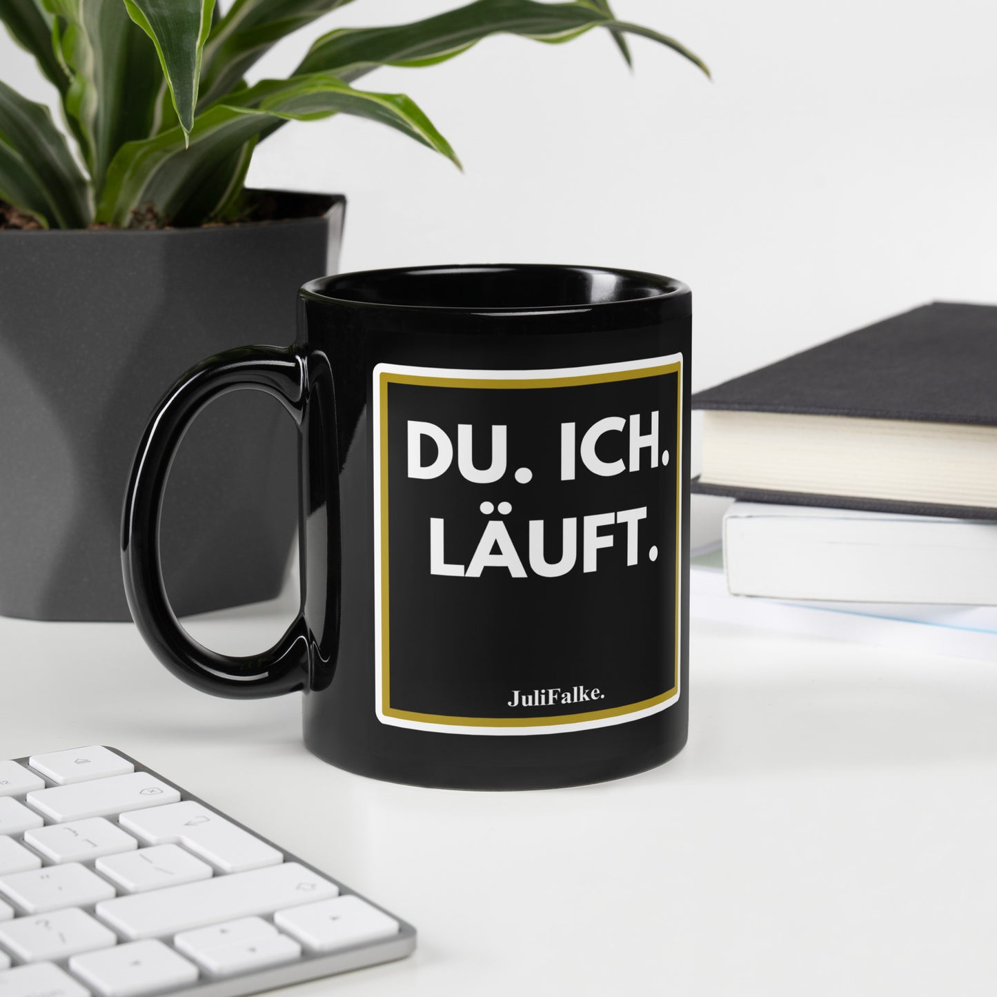 Kaffeebecher "Läuft!" Black Edition