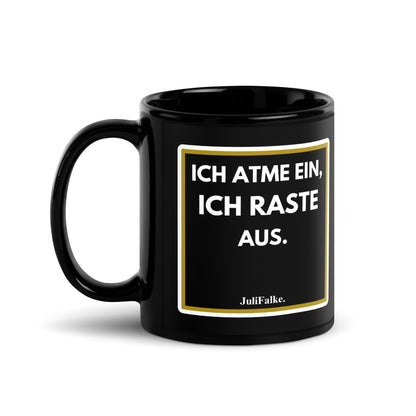 Kaffeebecher "Einatmen." Black Edition