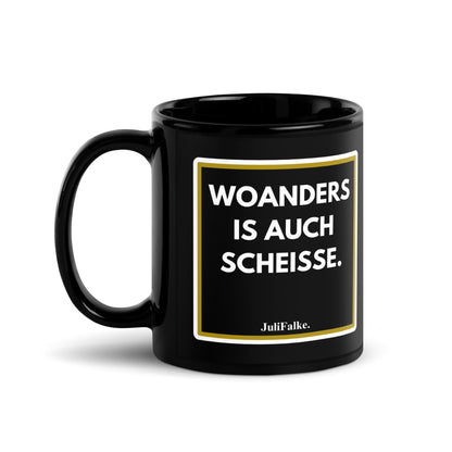 Kaffeebecher "Woanders." Black Edition