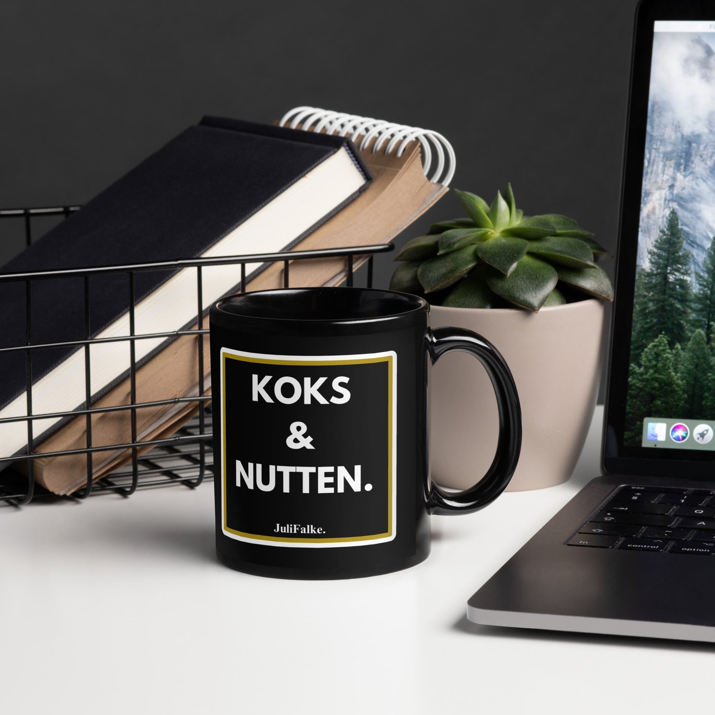 Kaffeebecher "Koks & Nutten." Black Edition