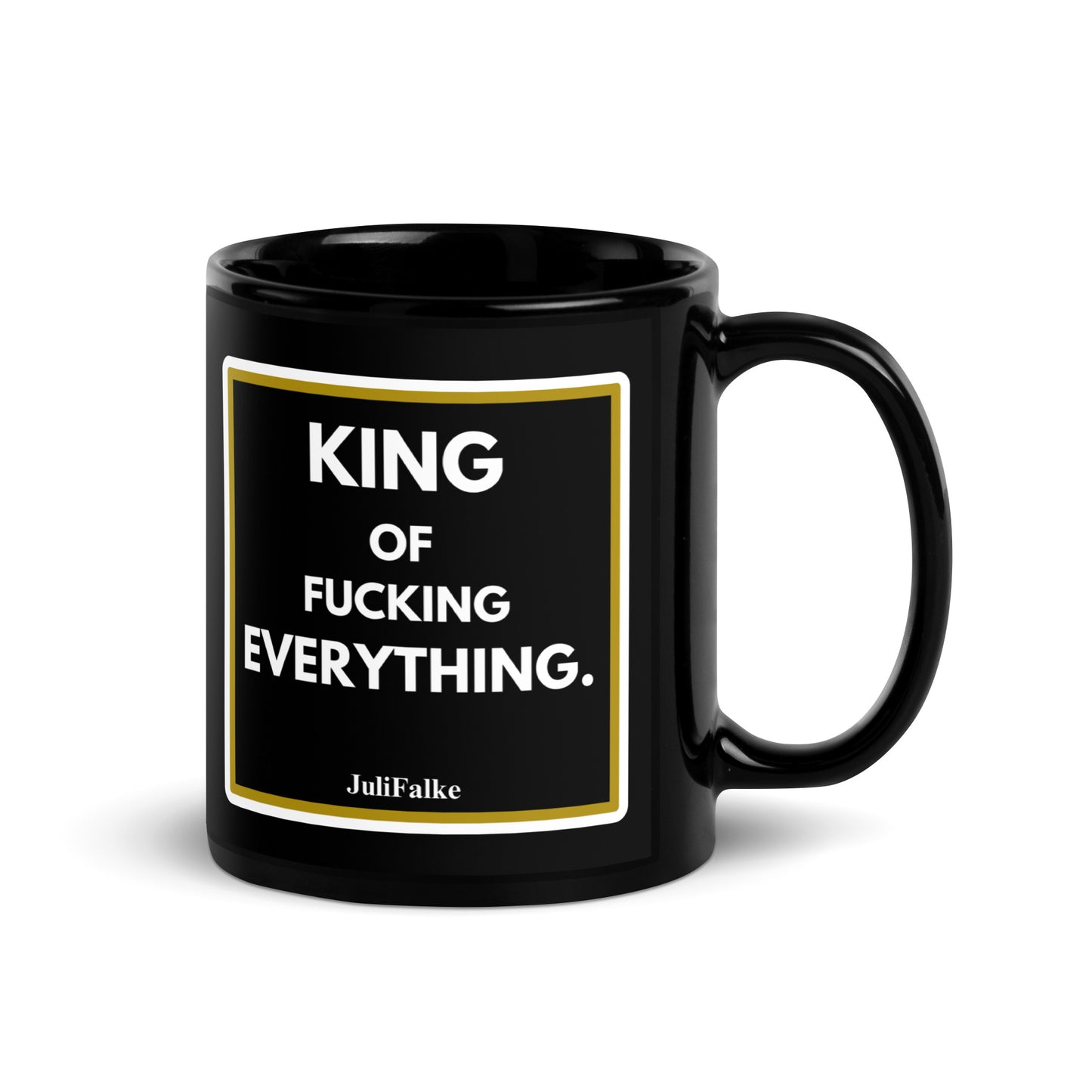 Kaffeebecher "King." Black Edition