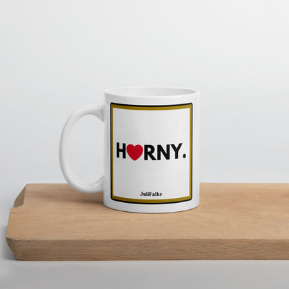 Kaffeebecher „Horny.“