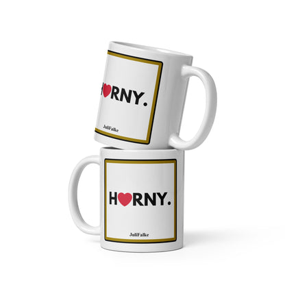 Kaffeebecher „Horny.“