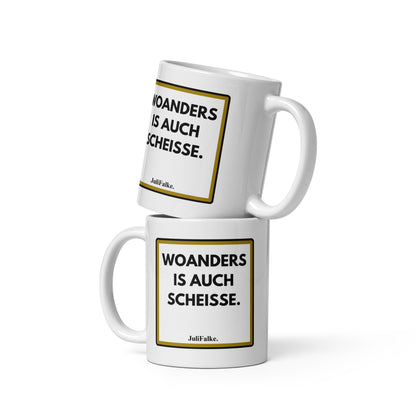 Kaffeebecher „Woanders.“