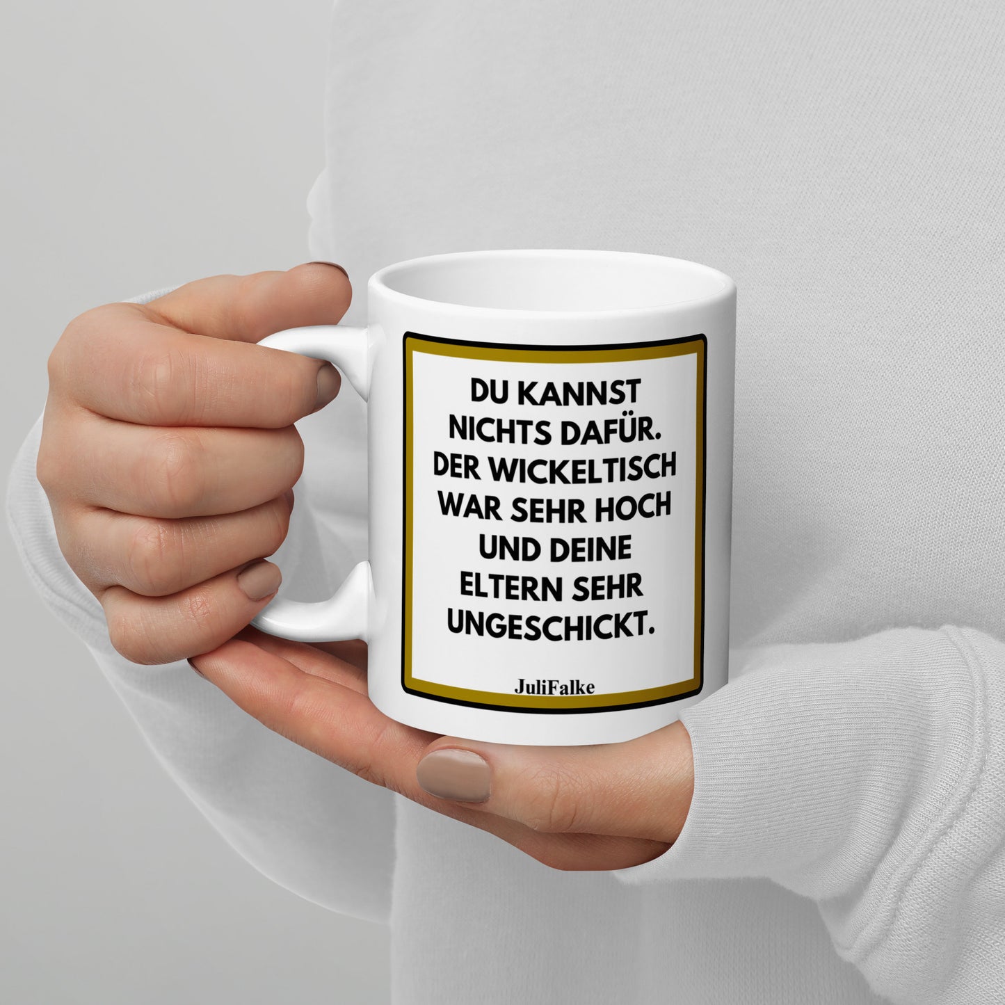 Kaffeebecher "Wickeltisch."