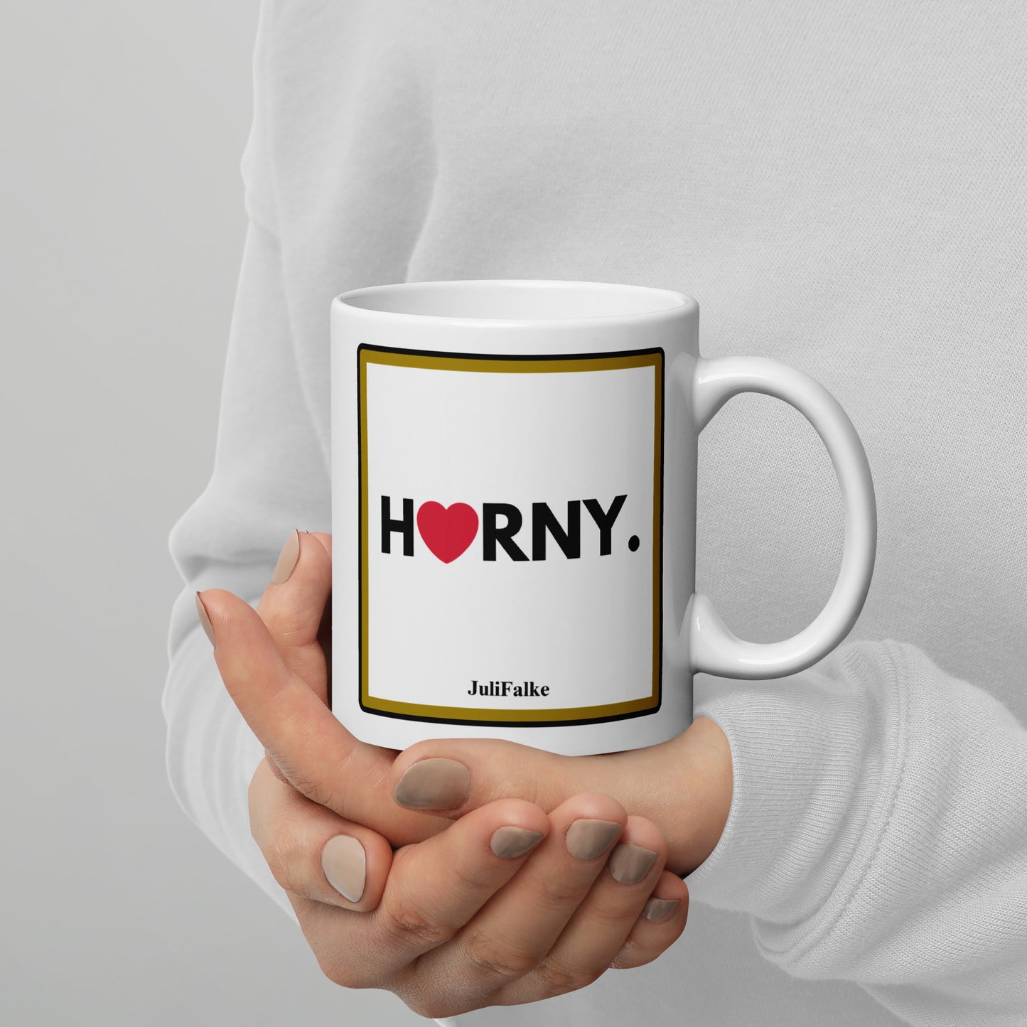 Kaffeebecher „Horny.“