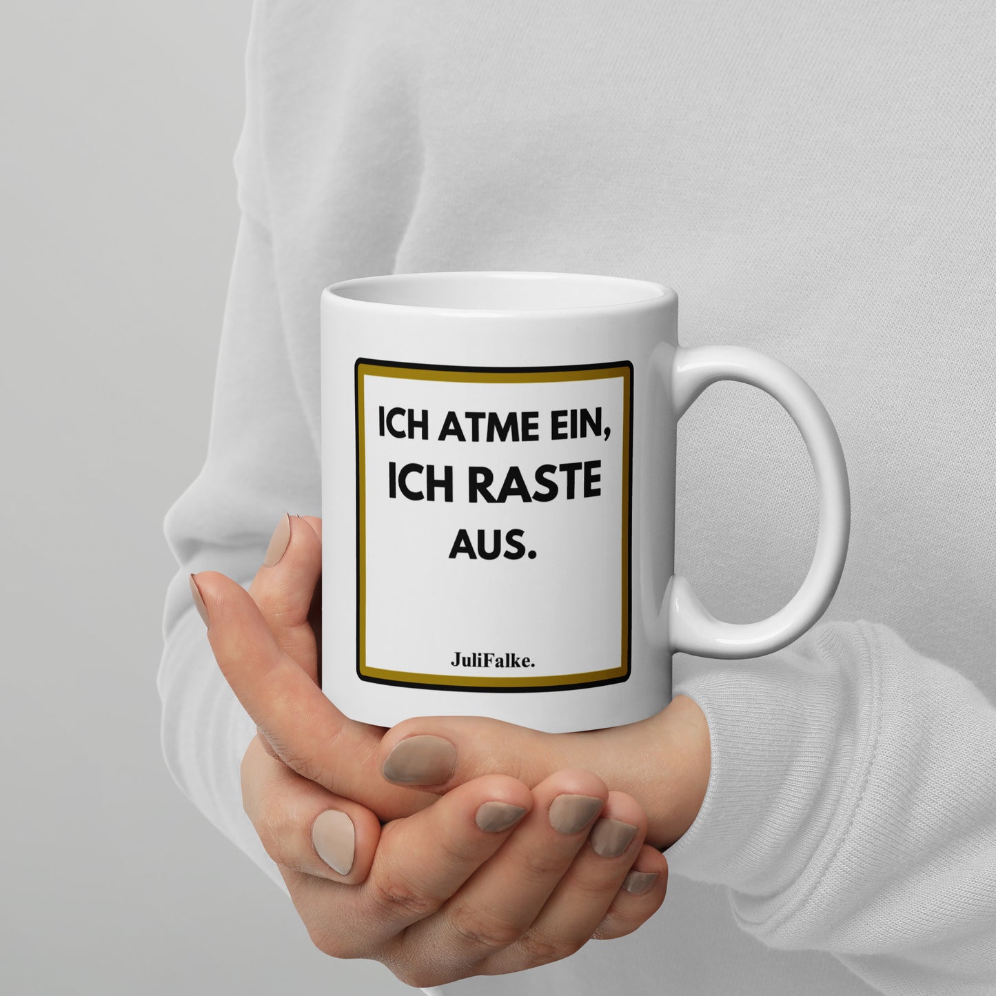 Kaffeebecher "Einatmen."