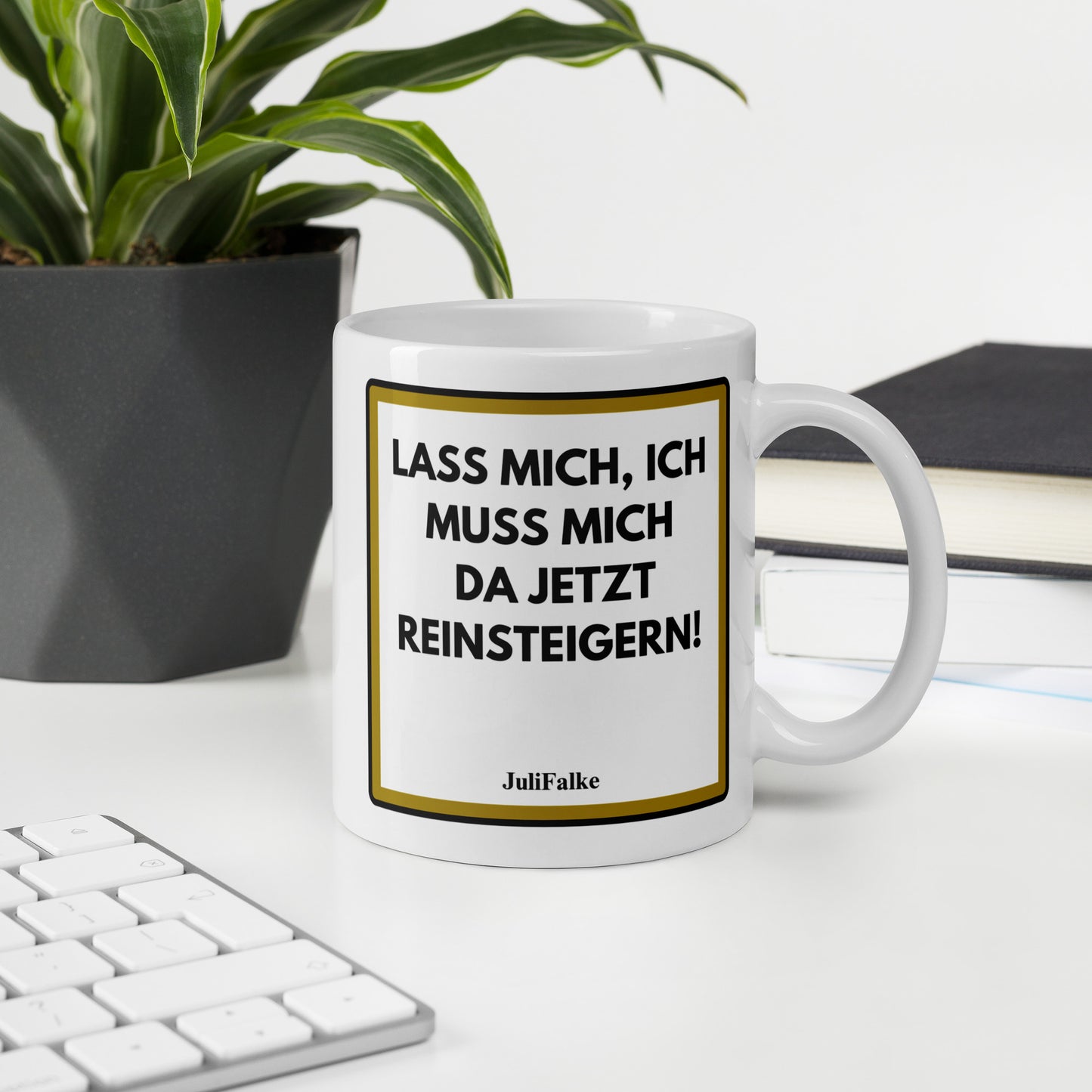 Kaffeebecher „Reinsteigern.“