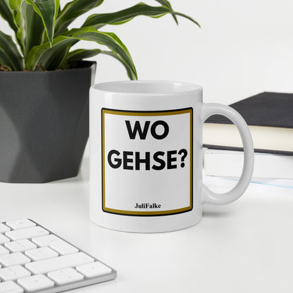 Kaffeebecher „Wo gehse?“